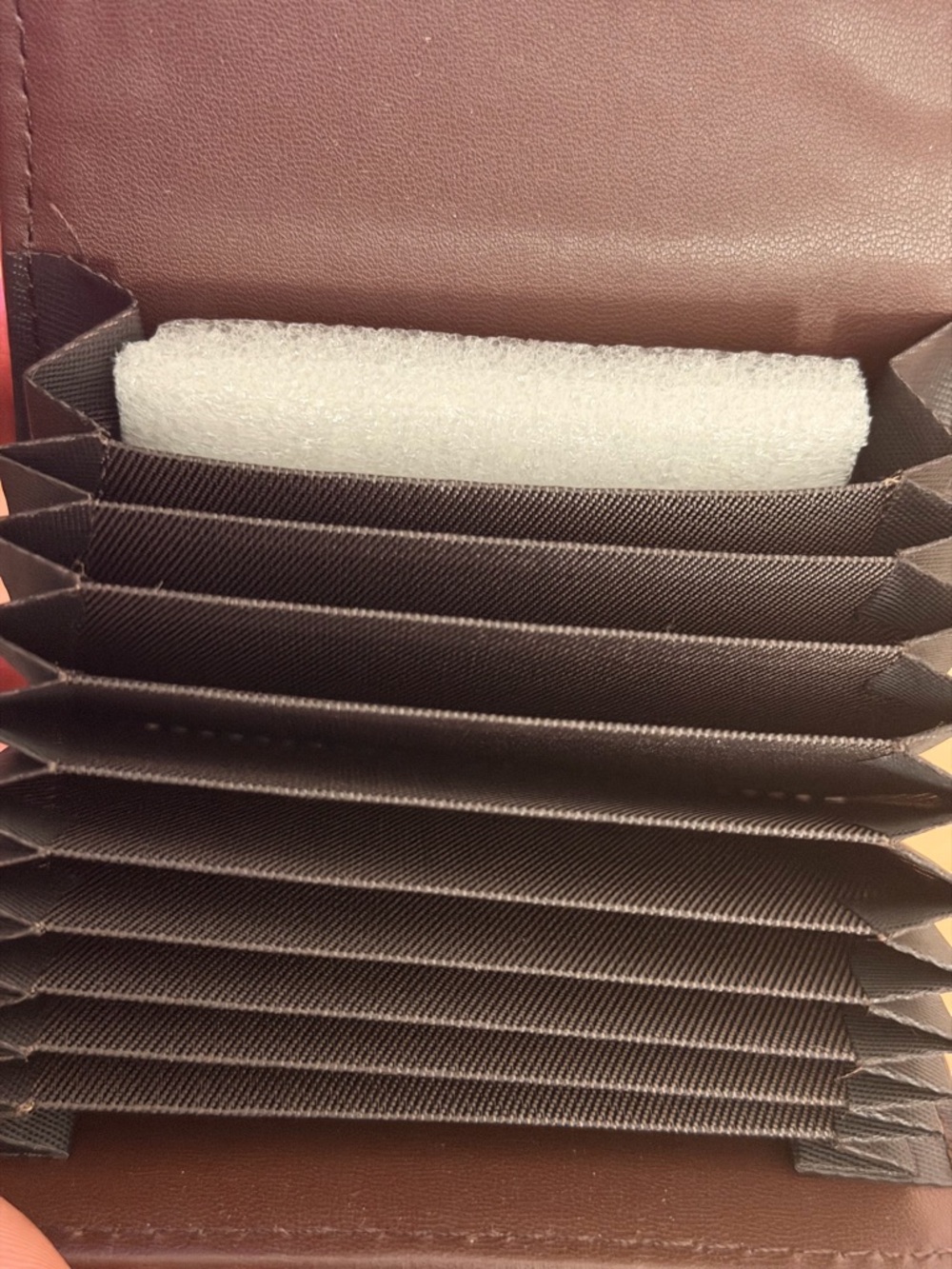 H Constance wallet embossed crocodile Togo GHW PHW vert rose orange accordion - Picture 8 of 12